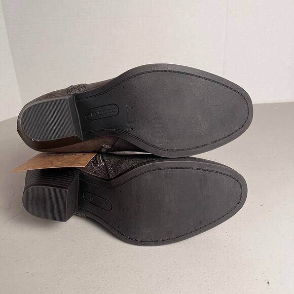 Frye and Co Daxx Stacked Heel Cowboy Boots Platinum Western Shoes Women's 6.5 - Picture 9 of 14